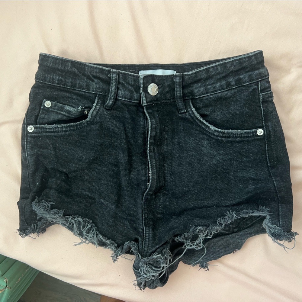 Zara Black Denim Shorts